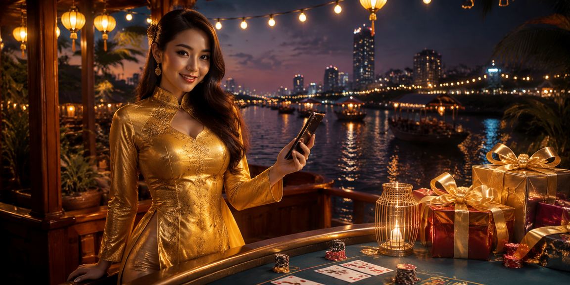 Người phụ nữ mặc áo dài chơi Baccarat trực tuyến vùng Mekong Việt Nam